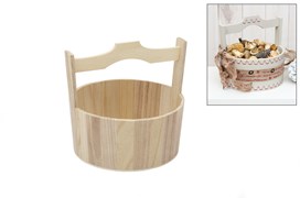 CUBO  DE POZO  MADERA DE BALSA  CON ASA 64079