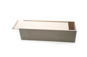 CAJA RECTANGULAR  BOTELLA  VINO  37X11X10 CM LG MADERA