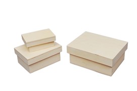 CAJA MADERA  MILDRED SET 3 CAJAS 64213 18X14X7.5