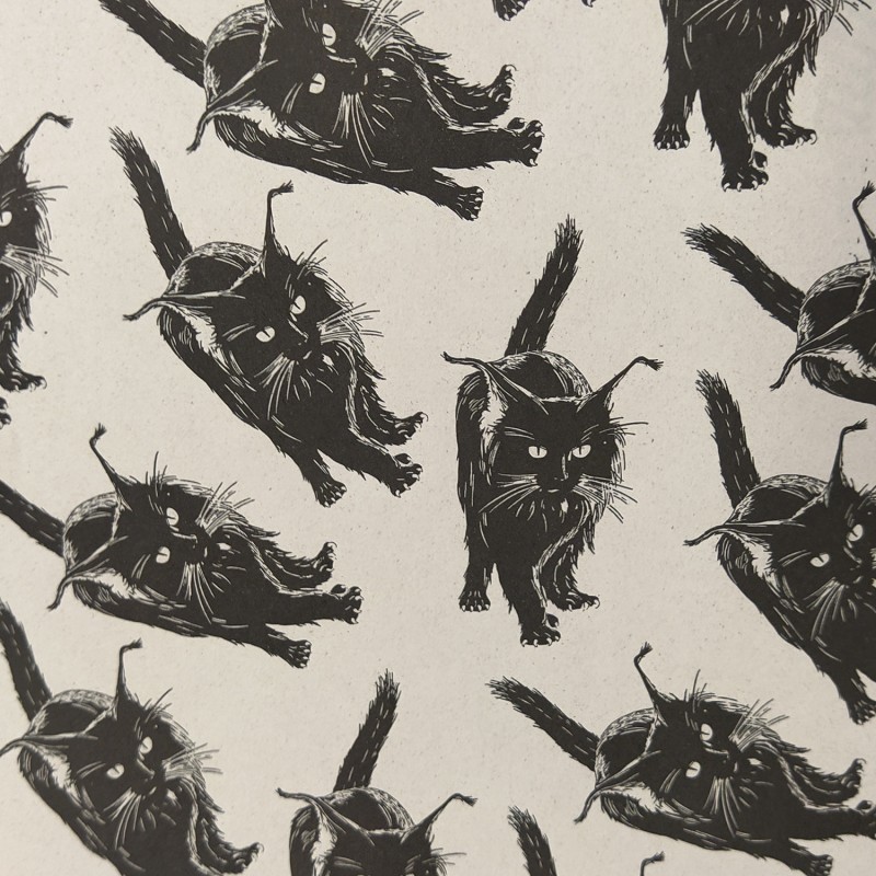 GATOS NEGROS  LTP108 CARTONAJE ROSSI 70X50