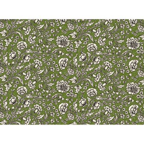 FLORES SOBRE FONDO VERDE TSC028 CARTONAJE ROSSI 70X100