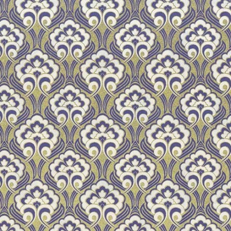 BROCADOS AZUL  CON DORADO  TSC061 CARTONAJE ROSSI 70X50