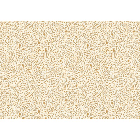 NOTAS MUSICALES  CON DORADO  TSC066 CARTONAJE ROSSI 70X50