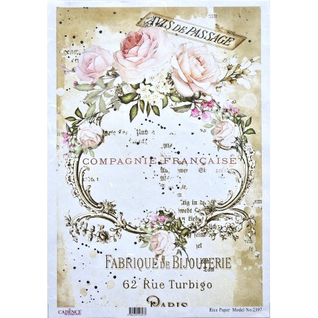 PAPEL ARROZ  CADENCE COMPAGNIE FRANCAISE NUEVO 2397
