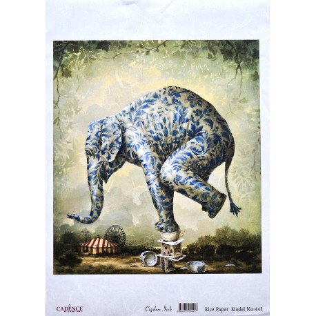 PAPEL ARROZ  CADENCE ELEFANTE EQUILIBRISTA  NUEVO 445