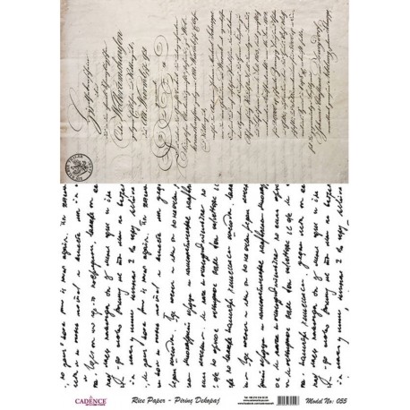 PAPEL ARROZ  CADENCE TEXTO MOD 055