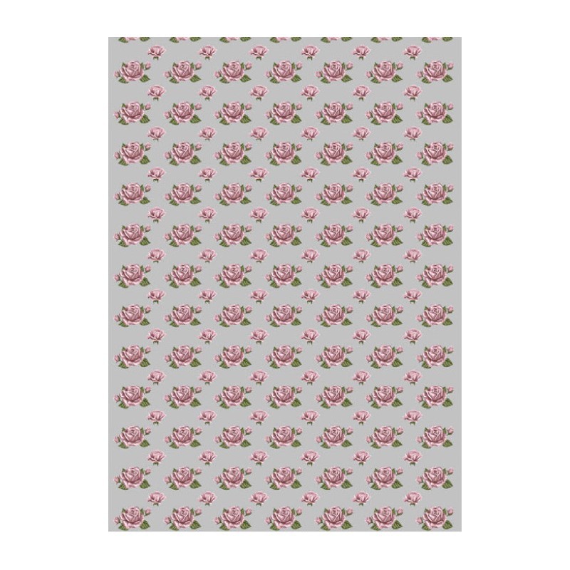 PAPEL ARROZ  CADENCE MINI ROSAS MOD PA090