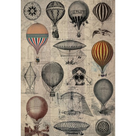 PAPEL ARROZ  CADENCE GLOBO AEROSTATICO MOD PA211