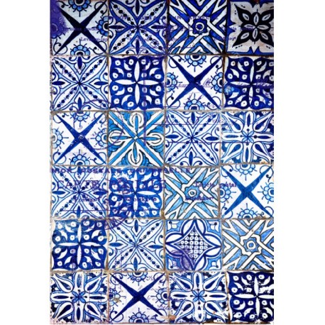PAPEL ARROZ  CADENCE AZULEJOS AZULES  MOD PA308