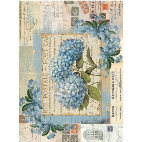 PAPEL ARROZ  CADENCE HORTENSIA POSTALE MOD PA396