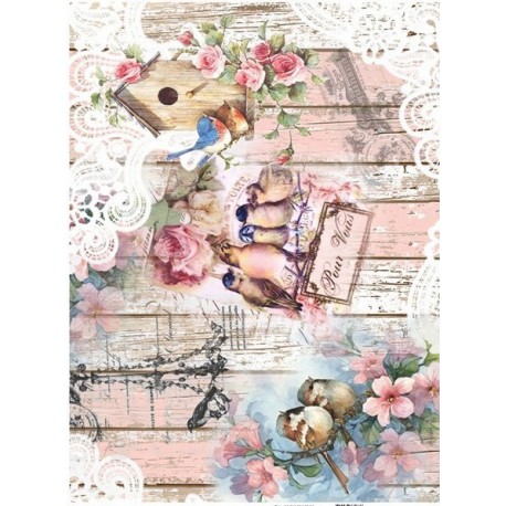 PAPEL ARROZ PAJAROS POUR VOUS CADENCE  MOD PA400