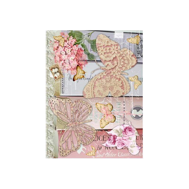 PAPEL ARROZ  CADENCE  MARIPOSAS   ROSAS  STENCIL  MOD PA420