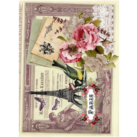 PAPEL ARROZ  CADENCE BILLETE PARIS MOD PA516