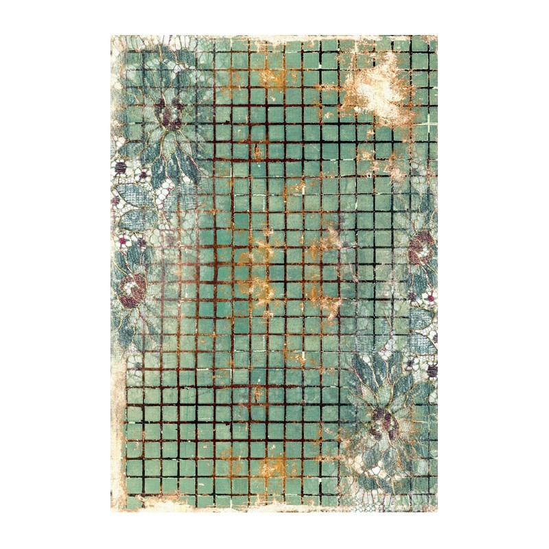 PAPEL ARROZ  CADENCE  BALDOSA VERDE MOD PA553