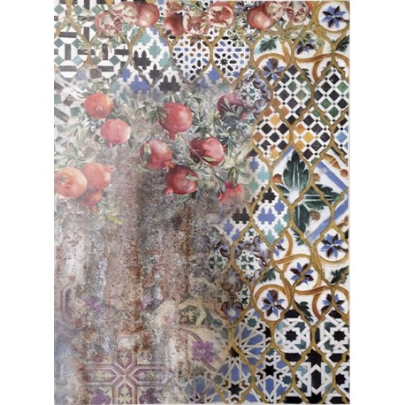 PAPEL ARROZ  CADENCE AZULEJOS GRANADAS MOD PA661