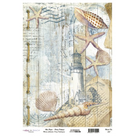 PAPEL ARROZ  CADENCE MARINERO A3 FARO Y CARACOLAS