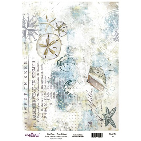 PAPEL ARROZ  CADENCE MARINERO A3 DAMPFERWEGE IN SEEMEILE