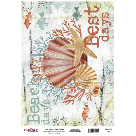PAPEL ARROZ  CADENCE MARINERO A3 BEST DAYS BEACH DAYS