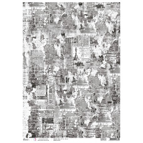 PERIODICO NEGRO    CBRM124 CIAO BELLA PAPEL DE ARROZ DECOUPAGE