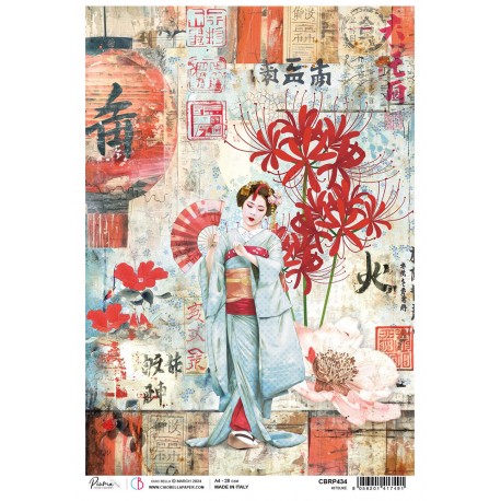 GEISHA IMPERIAL   CBRP434 CIAO BELLA  PAPEL DE ARROZ DECOUPAGE