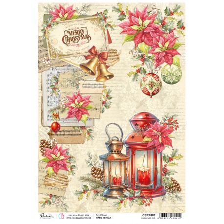 FAROL NAVIDAD   CBRP483 CIAO BELA  PAPEL DE ARROZ DECOUPAGE