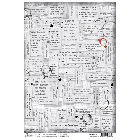 PALABRAS DE AMOR  CBRP4501 CIAO BELA  PAPEL DE ARROZ DECOUPAGE