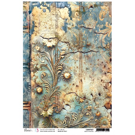 PUERTA CON HERRAJES CBRP507 CIAO BELA  PAPEL DE ARROZ DECOUPAGE