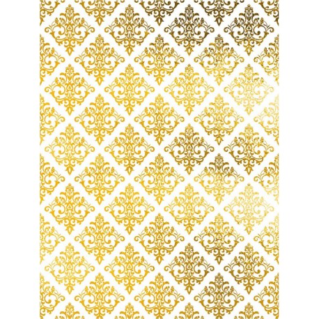 PAPEL ORO  BROCADO ARROZ  CADENCE MOD 020