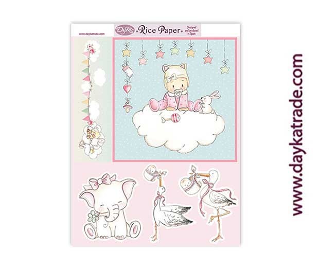 PAPEL ARROZ A4  RICE122  DAYKA NUBE NIÑA