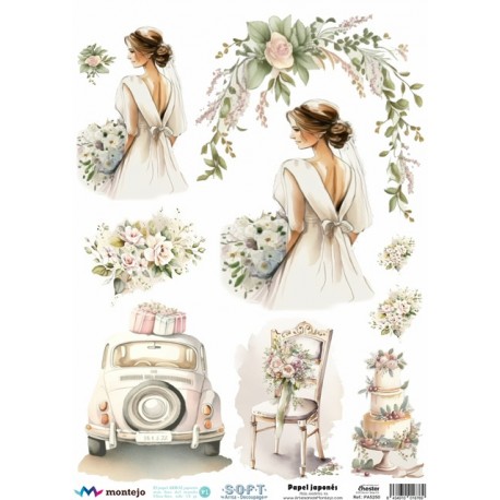 PAPEL ARROZ JAPONES  MONTEJO  A3  BODA 3 NOVIAS