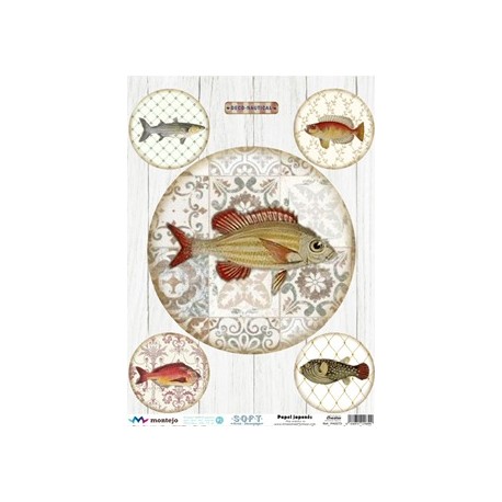PAPEL ARROZ JAPONES  MONTEJO  A3  PECES 5