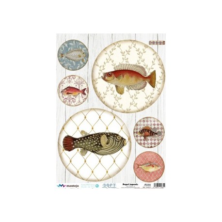 PAPEL ARROZ JAPONES  MONTEJO  A3  PECES 7