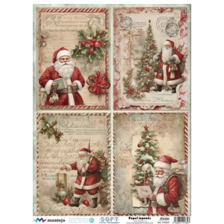 PAPEL ARROZ JAPONES  MONTEJO  A3  PAPA NOEL