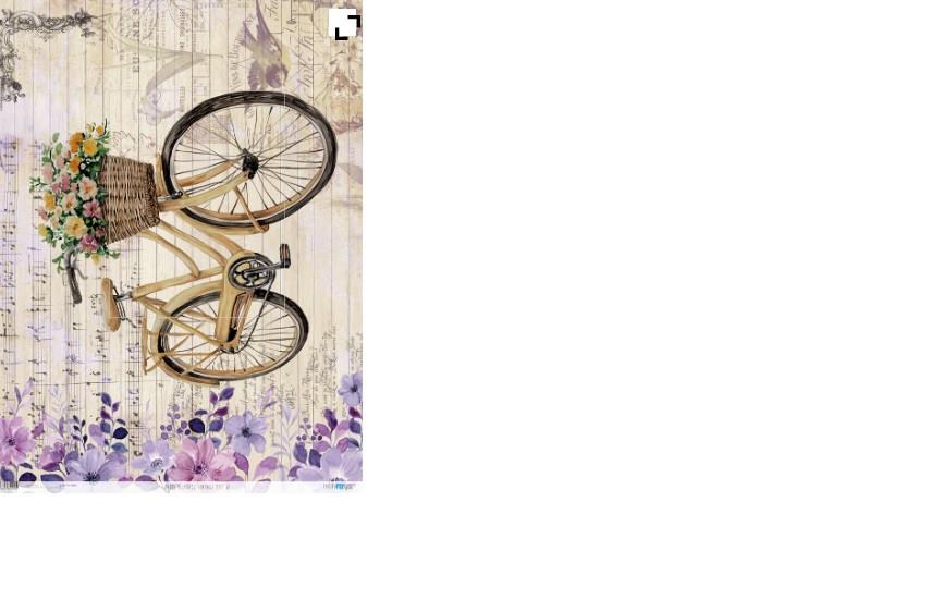 PAPEL ARROZ  XL BICICLETA DORADA    PAPER FOR YOU PFY  54X70 CM