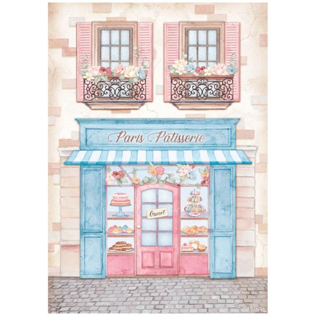 PAPEL ARROZ A4 PARIS PASTISSERIE  STAMPERIE DFSA4761