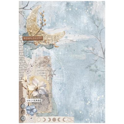 PAPEL ARROZ A4  POETRY  SIMPLICITY   STAMPERIE DFSA4863
