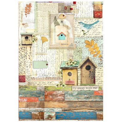 PAPEL ARROZ A4  THE GARDEN  STAMPERIE DFSA4868