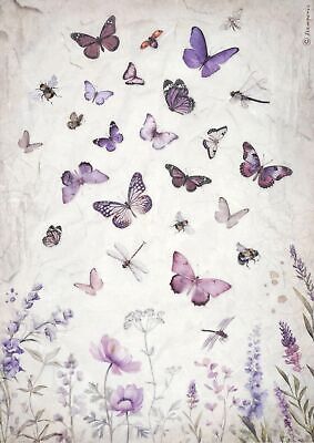 PAPEL ARROZ A4  MARIPOSAS STAMPERIE DFSA4884