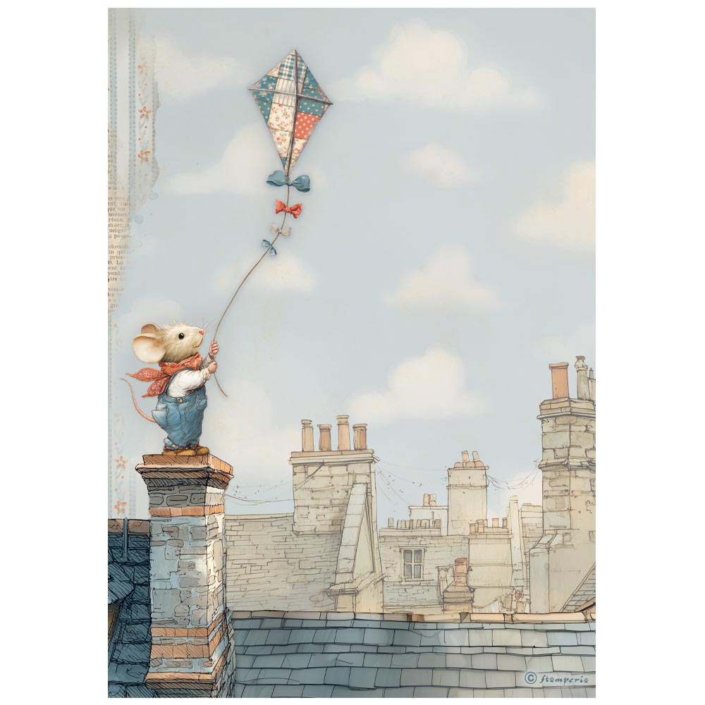 PAPEL ARROZ A4 FAMILY COMETA STAMPERIE DFSA4414