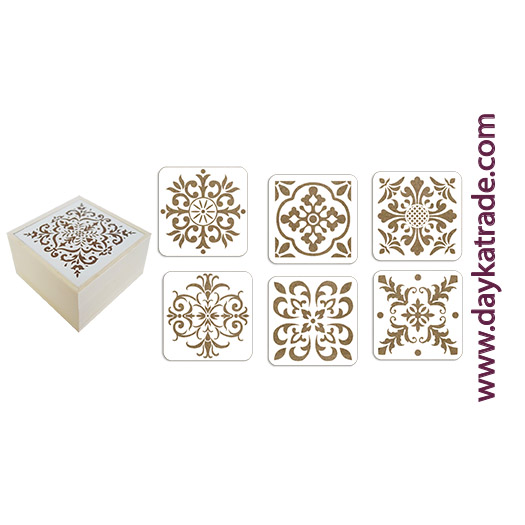 POSAVASOS  CAJA CERRADA DE 6 HIDRÁULICOS 12X12