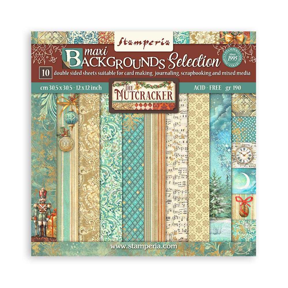 CASCANUECES  BARCK GROUND  STAMPERIA  30,5X30,5 SCRAP SBBL154 CRISTINA RADOVAN