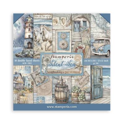SILENT SEA  BACKGROUND STAMPERIA  30,5X30,5 SCRAP SBBL170 CRISTINA RADOVAN