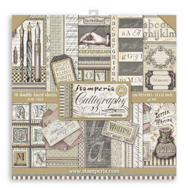 CALLIGRAPHY STAMPERIE  30,5X30,5 SCRAP SBBL79