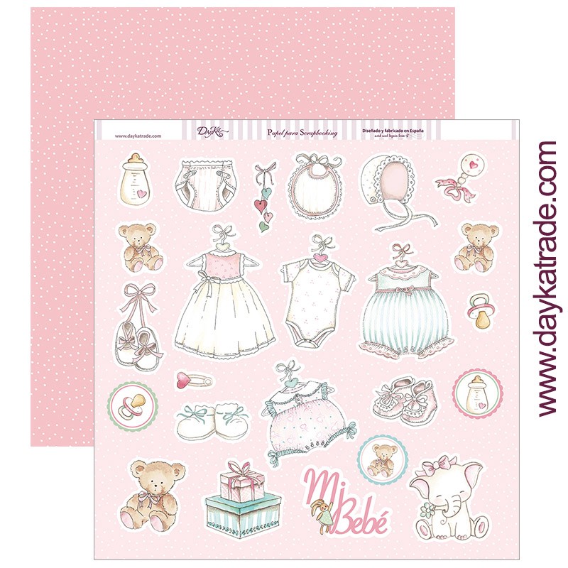 BEBE NIÑA   SCP-261 DAYKA   30,5X30,5 SCRAP  ROPA
