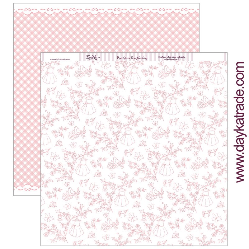 BEBE NIÑA   SCP-265 DAYKA   30,5X30,5 SCRAP  RAMAS Y VESTIDOS