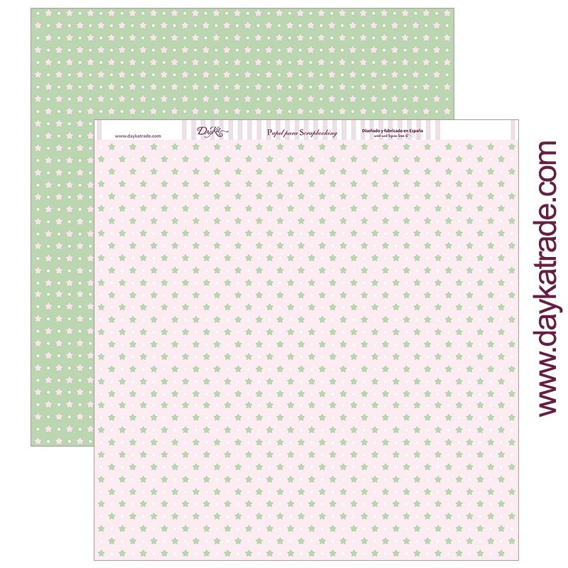 BEBE NIÑA   SCP-266 DAYKA   30,5X30,5 SCRAP  ESTRELLITAS