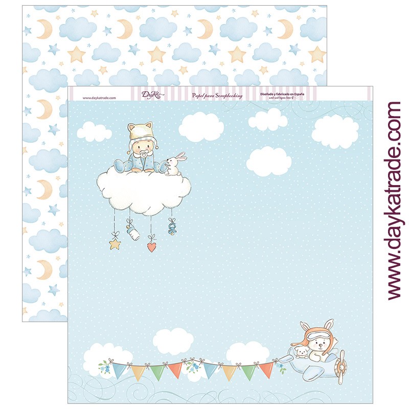 BEBE NIÑO   SCP-268 DAYKA   30,5X30,5 SCRAP  NUBE