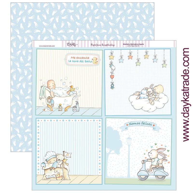 BEBE NIÑO   SCP-269 DAYKA   30,5X30,5 SCRAP ME ENCANTA LA HORA DEL BAÑO