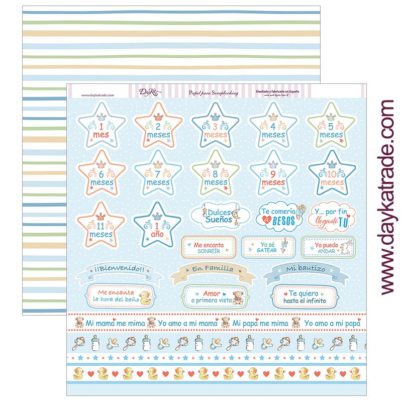 BEBE NIÑO   SCP-274 DAYKA   30,5X30,5 SCRAP  TAGS PEQUEÑAS