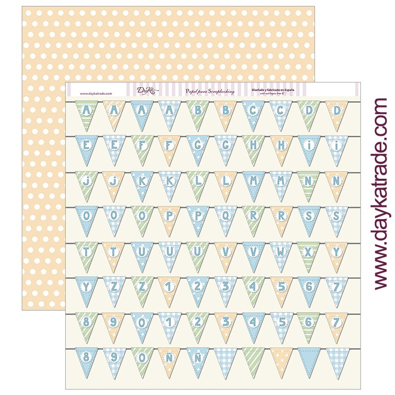 BEBE NIÑO   SCP-276 DAYKA   30,5X30,5 SCRAP  BANDERINES